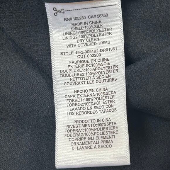 Equipment Femme Silk Mini Dress Navy White Floral Tiered Cottagecore 90s - Picture 7 of 10